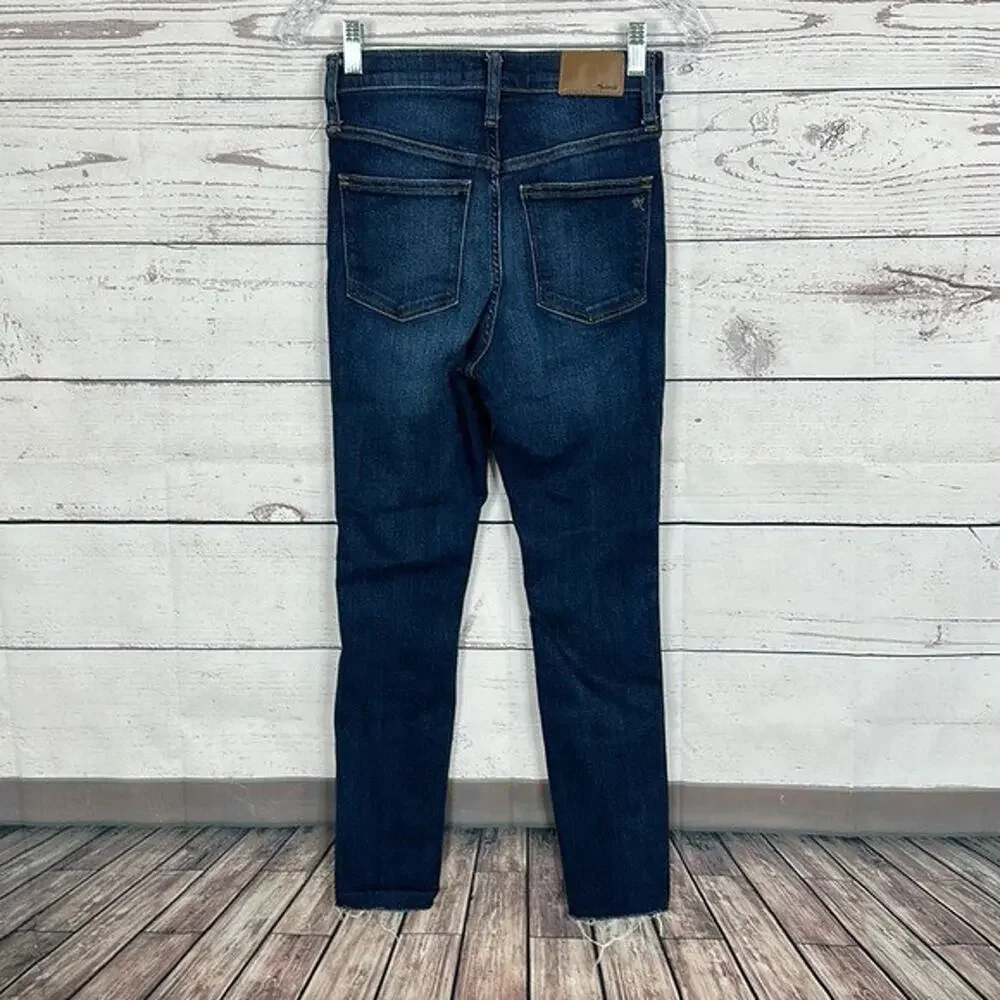 Madewell Jeans Womens 25 Blue 10 Inch High Rise Skinny‎ Stretch Casual Modern
